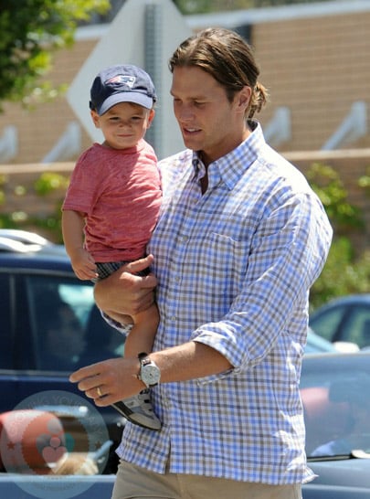 Tom Brady With his son Benjamin