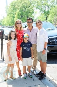 Mark Consuelos and Kelly Ripa with their kids Michael, Joaquin and Lola