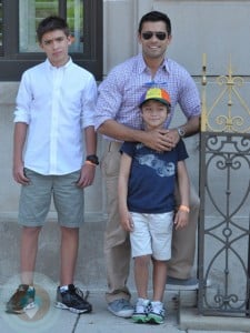 Mark Consuelos in Washington with sons Michael and Joaquin