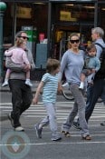 Sarah Jessica Parker and Matthew Broderick with son James and daughters Marion and Tabitha