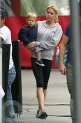 Julie Bowen with her son on Mother's Day