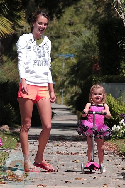 Alessandra with daughter Anja in Beverly Hills