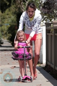 Alessandra with daughter Anja in Beverly Hills