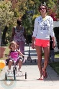 Alessandra with daughter Anja in Beverly Hills