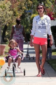Alessandra with daughter Anja in Beverly Hills