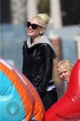 Gwen Stefani with son Zuma at the Beach