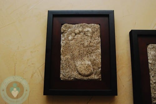 DIY Framed Hand-footprint - finished