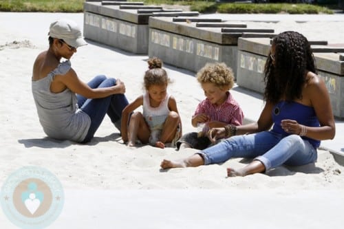 Halle Berry and daughter Nahla with Garcelle Beauvais