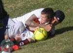 David Beckham with son Cruz at Soccer Practice