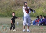 David Beckham with son Cruz at Soccer Practice