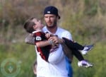 David Beckham with son Cruz at Soccer Practice