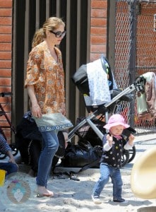 Rebecca Gayheart at the park with Billie