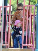 Rebecca Gayheart at the park with Billie