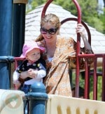 Rebecca Gayheart at the park with Billie