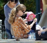 Rebecca Gayheart at the park with Billie