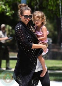 Jessica Alba with daughter Honor Marie At Coldwater Park