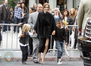 Angelina Jolie with Shiloh and Maddox at Kung-Fu Panda Premiere