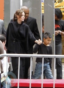 Angelina Jolie with Maddox at Kung-Fu Panda Premiere
