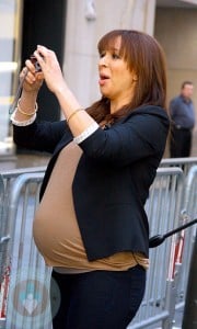 A Pregnant Maya Rudolph at Access Hollywood in NYC