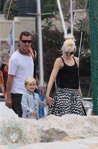 Gwen Stefani and Gavin Rossdale with son Kingston in Cannes