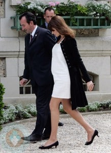 Nicolas Sarkozy and wife Carla Bruni-Sarkozy at G8 Summit in France