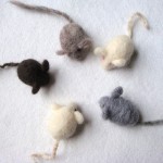 Felt Forest - set of 5 mice