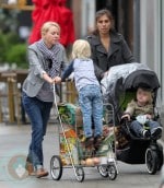 Naomi Watts with sons Alexander and Samuel