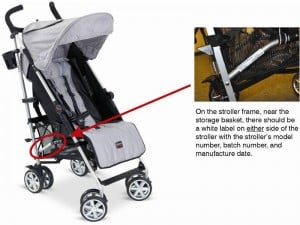 image of recalled B-nimble stroller