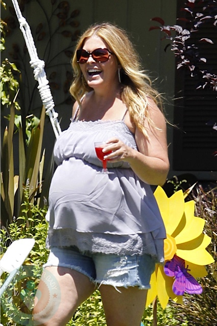 Nicole Eggert at her baby shower