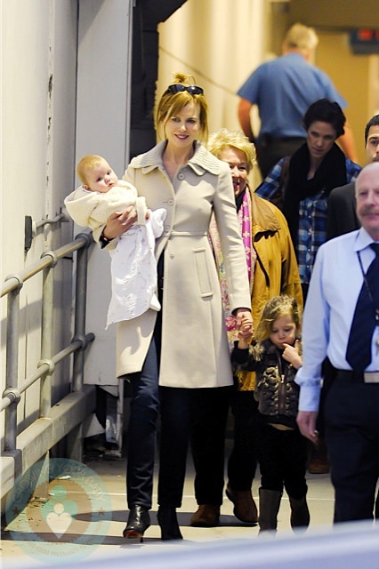 Nicole Kidman with daughters Faith and Sunday in Australia