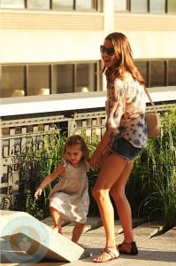 Alessandra Ambrosio with daughter Anja