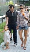 Alessandra Ambrosio with daughter Anja and fiance Jamie Mazur