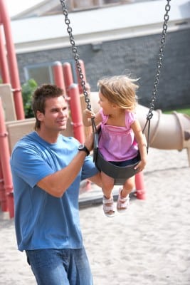 dad and daughter at the park