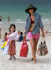 Katie Holmes and daughter Suri Cruise in Miami