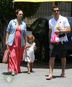 A Pregnant Jessica Alba, Cash Warren and Honor Warren