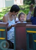 Halley Berry with daughter Nahla at the park