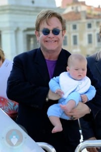 Elton John with son Zachary Jackson Levon