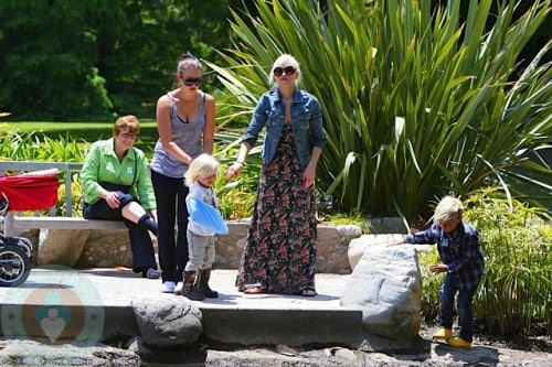 Gwen Stefani with sons Zuma and Kingston