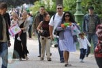 Jennifer Lopez in Paris with her children Max and Emme