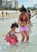 Katie Holmes and daughter Suri Cruise in Miami