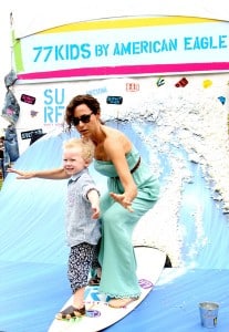 Minnie Driver and son Henry at Elizabeth Glaser fundraiser