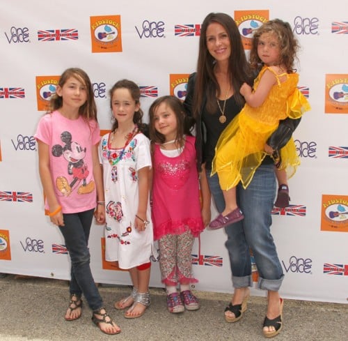 Soleil Moon Frye with daughters Jagger and Poet at Kidstock