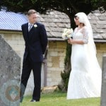 Sam Cooper and Lily Allen on their wedding day