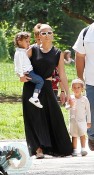 Jennifer Lopez in Paris with her children Max and Emme