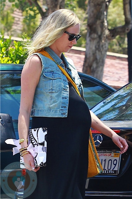 A pregnant Kimberly Stewart out in LA
