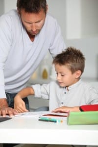 dad helping son