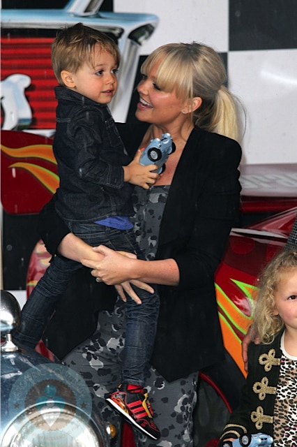 Emma Bunton and son Beau at Cars2 premiere