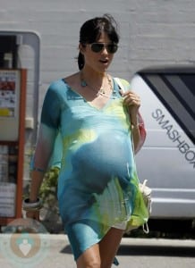 A very pregnant Selma Blair