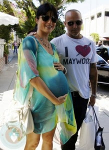 A very pregnant Selma Blair and boyfriend Jason Bleick