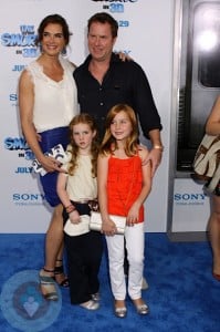 Brooke Shields with husband Chris and daughters Rowana and Grier Hency